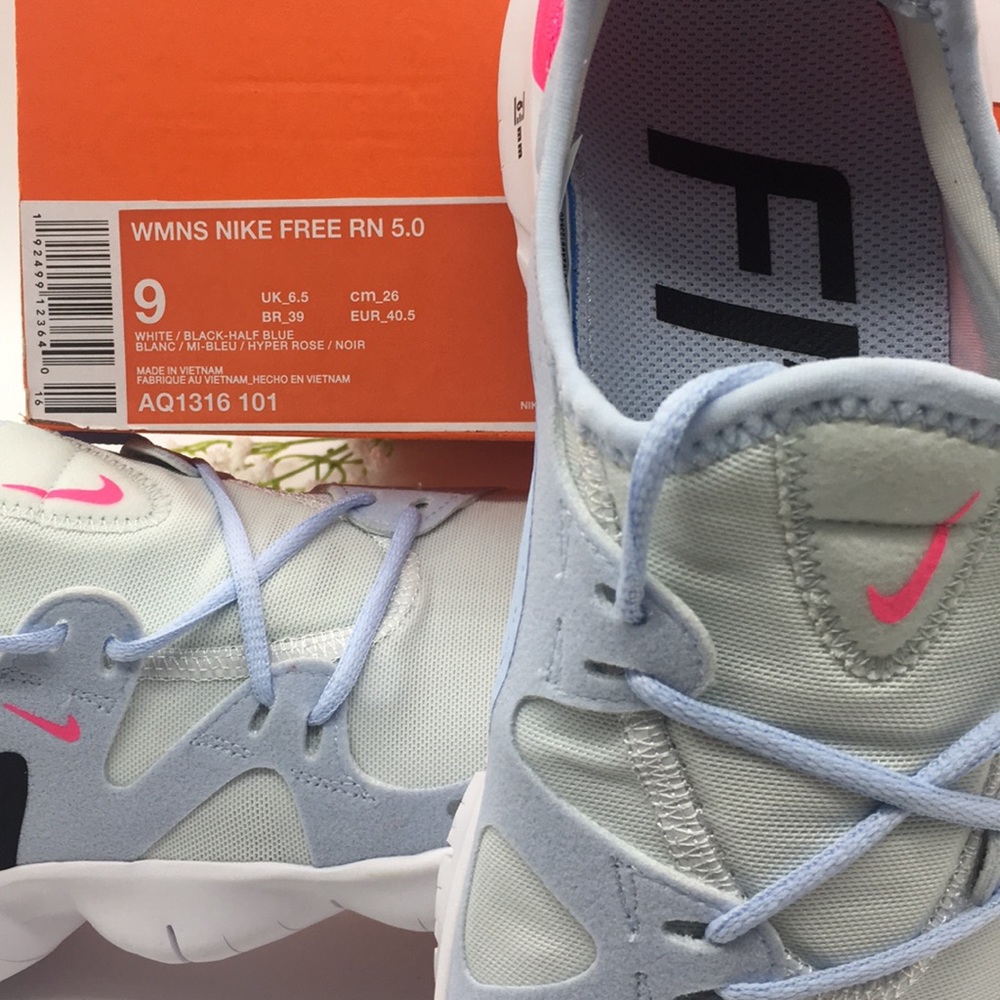 WMNS NIKE FREE RN 5.0 white/black-half blue - Picture 8 of 8